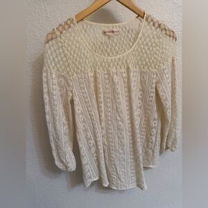 Altar'd State Ivory Lace Top